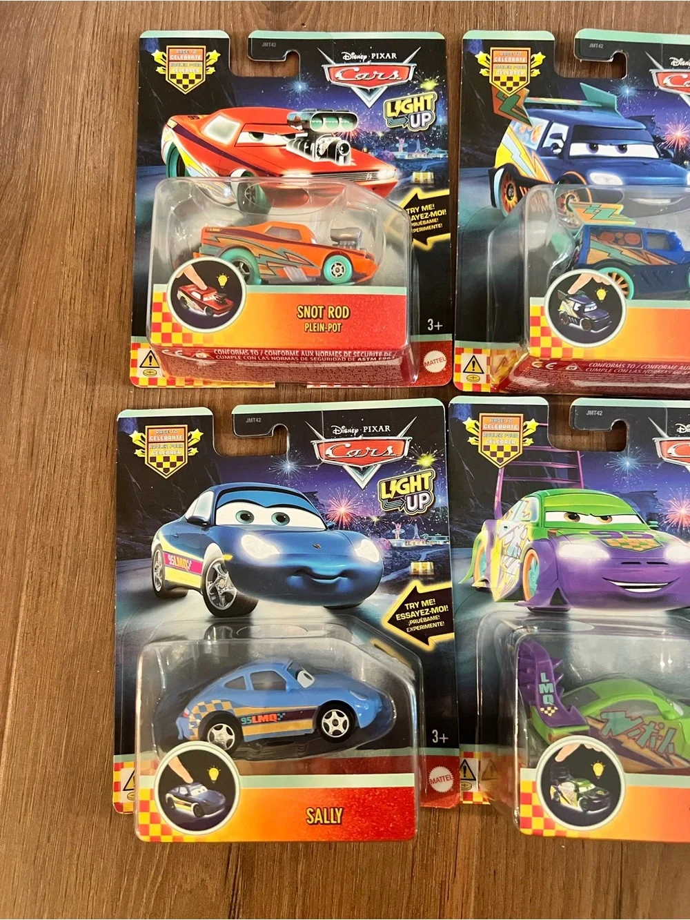 Mattel Disney Cars Light Up Full Set